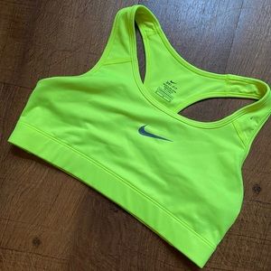 Nike Dri-Fit Sports Bra in Yellow